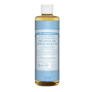 Dr. Bronner's 18-In-1 Pure-Castile Liquid Soap Baby Unscented 473mL