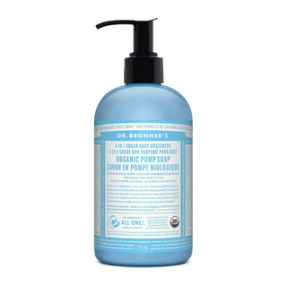 Dr. Bronner's 4-In-1 Organic Sugar Pump Soap Baby Unscented 355mL