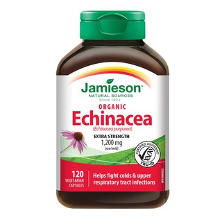 Jamieson Organic Echinacea 1200mg Extra Strength 120 Veggie Caps