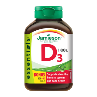 Jamieson Vitamin D3 1000IU 200+40 Tablets