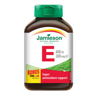 Jamieson Vitamin E 400 IU 268mg 100+20 Softgels