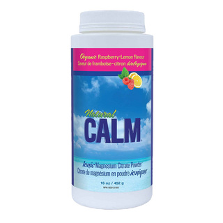 Natural Calm Magnesium Citrate Powder Raspberry Lemon 16 oz