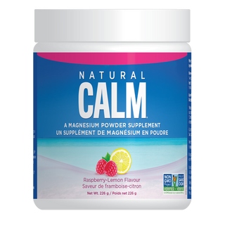 Natural Calm Magnesium Citrate Powder Raspberry Lemon 8 oz