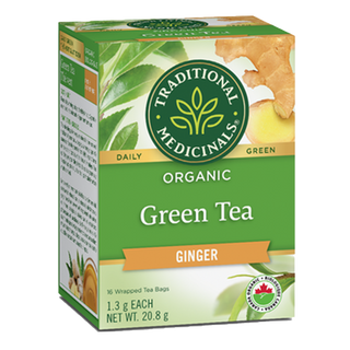 Traditional Medicinals Organic Green Tea Ginger 16 Tea Bags