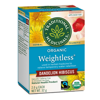 Traditional Medicinals Organic Weightless Dandelion Hibiscus 16 Tea Bags