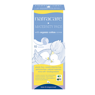 NatraCare Organic Cotton Cover Maternity Pads 10 Pads