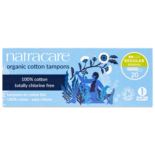 NatraCare Organic & Natural Cotton Tampons Regular 20 Tampons