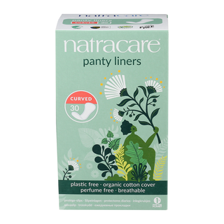 NatraCare Organic Panty Liners Curved 30 Liners