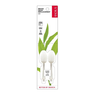 Radius Toothbrush Replacement Heads Soft 2 Packs