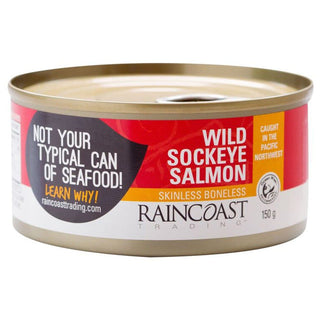 Raincoast Wild Sockeye Salmon Skinless Boneless 150g