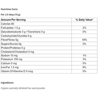 Omega Nutrition Organic Flax Seed Powder 454g