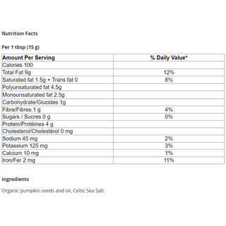 Omega Nutrition Organic Pumpkin Seed Butter 341g