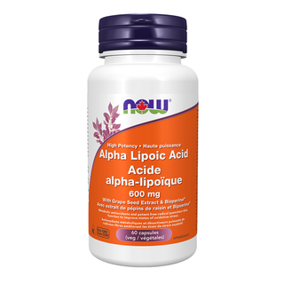 Now Alpha Lipoic Acid 600mg 60 Veggie Caps