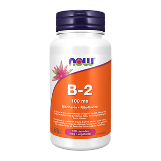 Now Vitamin B-2 100mg 100 Veggie Caps