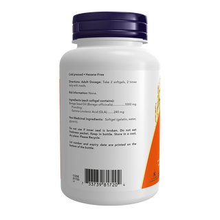 Now Borage Oil 1000mg 60 Softgels