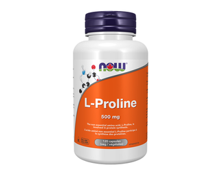 NOW L-Proline 500 mg 120 Veggie Caps