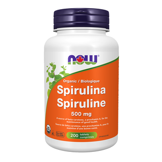 Now Organic Spirulina 500mg 200 Tablets