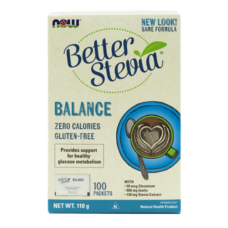 Now Better Stevia Balance With Chromium And Inulin 100 Packets