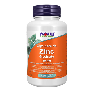 Now Zinc Glycinate 30mg 120 Softgels