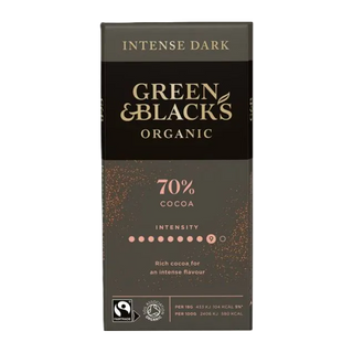 Green & Black's Organic Dark Chocolate 70% 90g