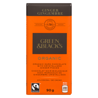 Green & Black's Organic Dark Chocolate Ginger 90g