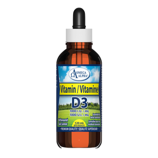 Omega Alpha Vitamin D3 1000 IU Unflavoured 120mL