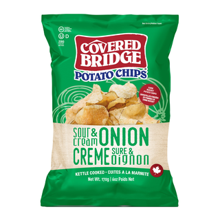 Covered Bridge Potato Chips Sour Cream & Onion 170g