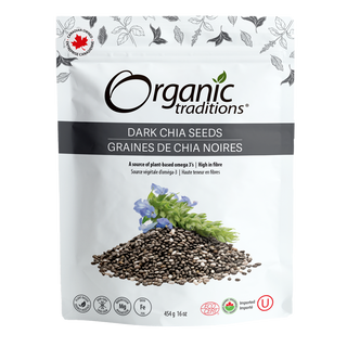 Organic Traditions Dark Chia Seeds 454g