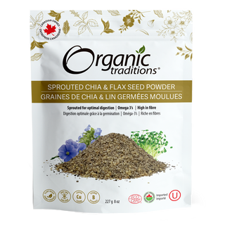 Organic Traditions Sprouted Chia & Flax Seed Powder 227g