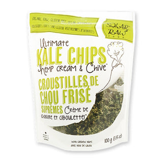 Solar Raw Food Ultimate Kale Chips Hemp Cream & Chive 100g