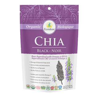 Ecoideas Organic Chia Seeds Black 454g