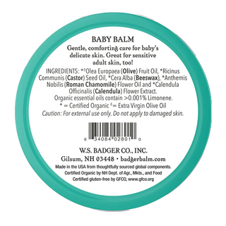 Badger Organic Baby Balm Chamomile & Calendula 56g