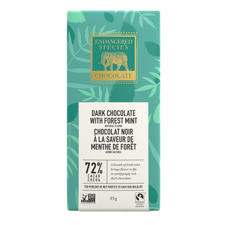 Endangered Species Dark Chocolate With Forest Mint 85g