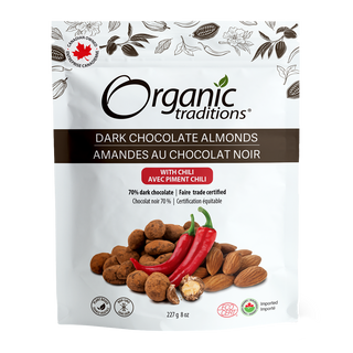 Organic Traditions Dark Chocolate Almonds With Chili 227g