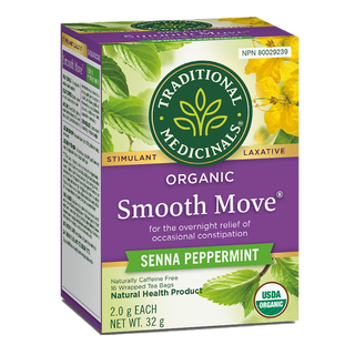 Traditional Medicinals Organic Smooth Move Senna Peppermint 16 Tea Bags