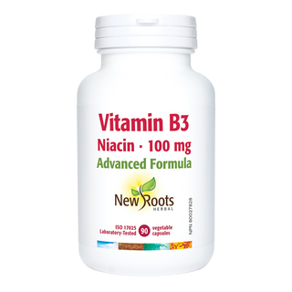 New Roots Vitamin B3 Niacin 100mg 90 Veggie Caps