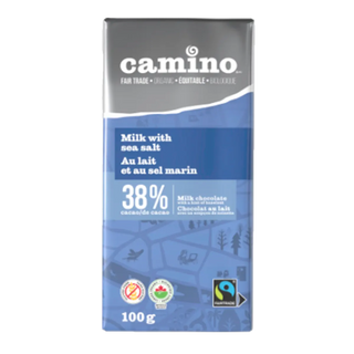 Camino Chocolate Bar 38% Cacao Milk With Sea Salt 100g