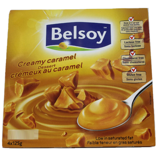 Belsoy Soy Pudding Creamy Caramel 4x125g