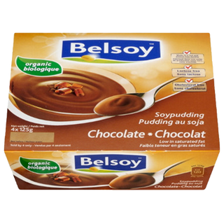 Belsoy Organic Soy Pudding Chocolate 4x125g