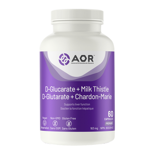 AOR D-Glucarate + Milk Thistle 163mg 60 Capsules