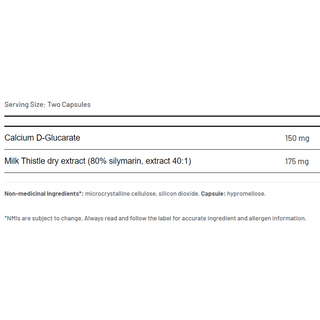 AOR D-Glucarate + Milk Thistle 163mg 60 Capsules