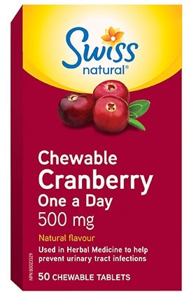 Swiss Cranberry One A Day 500mg 50 Chewable Tablets