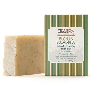 Shea Terra Organics Bath Bar Muscle Relaxing Buchu & Eucalyptus 127g