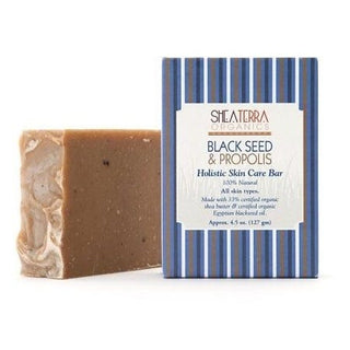 Shea Terra Organics Bath Bar Holistic Skin Care Blackseed & Propolis 127g