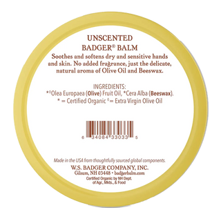 Badger Organic Balm For Sensitive Dry Skin Unscented 56g