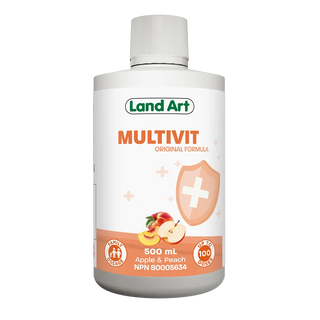 Land Art Multivit Peach & Apple 500mL