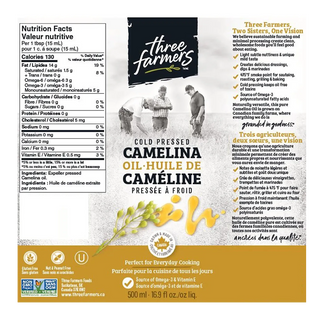 Three Farmers Camelina Oil Original 500mL