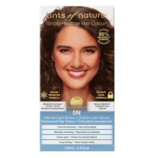 Tints of Nature Hair Colour Permanent Natural Light Brown 5N 130mL