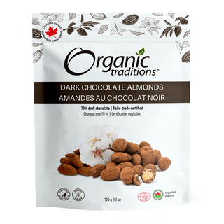 Organic Traditions Dark Chocolate Almonds 100g