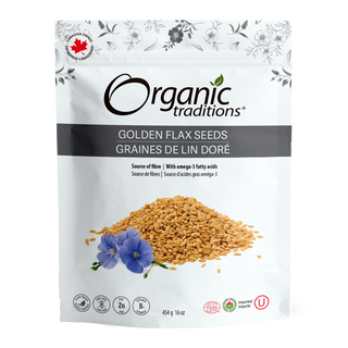 Organic Traditions Golden Flax Seeds 454g